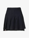 RMB Wool Mini Pleated Skirt Navy - THOM BROWNE - BALAAN 3