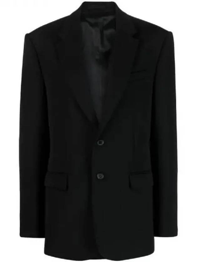 Relaxed fit wool single jacket - WARDROBE.NYC - BALAAN 1