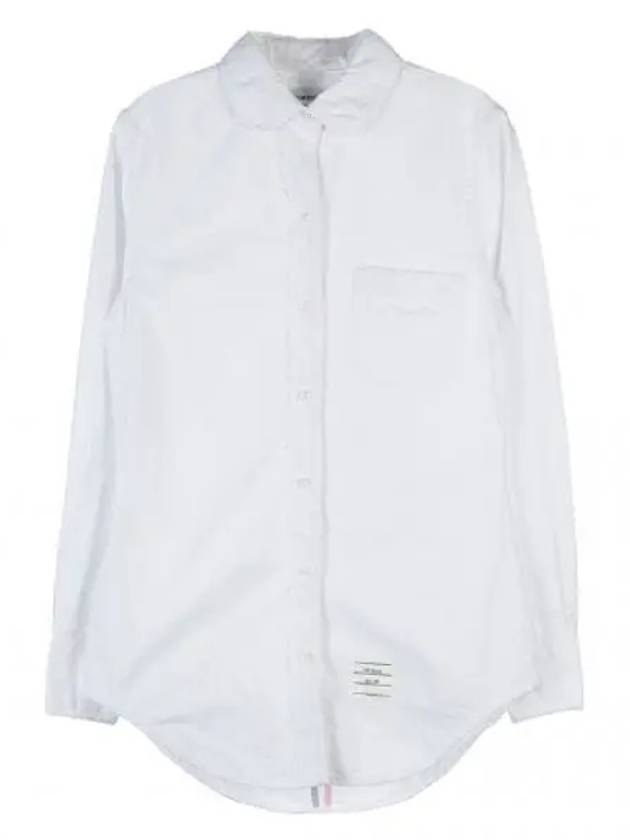 RWB Back Stripe Round Collar Classic Oxford Shirt White - THOM BROWNE - BALAAN 2