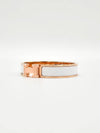 Clic H Bracelet Rose Gold Blanc - HERMES - BALAAN 3