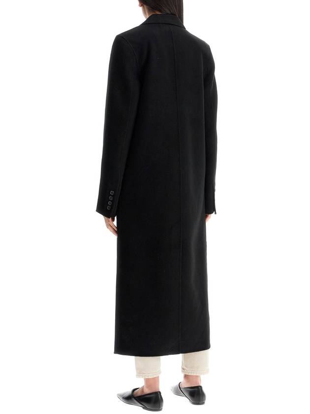 classic doublÃ long black wool coat - TOTEME - BALAAN 3