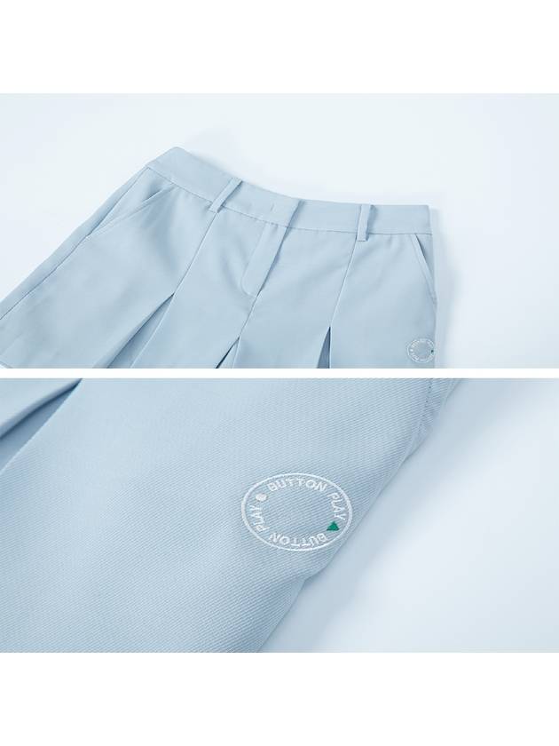 Pleated Skirt Pants Sky Blue - BUTTONPLAY - BALAAN 4