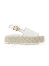 GG Platform Supreme Canvas Sandals White - GUCCI - BALAAN 7