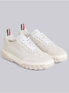 Calf Suede Cable Knit Sole Field Shoes White - THOM BROWNE - BALAAN 2