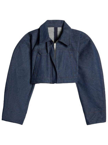 La Veste Nimes Meio Copp Jeans Jacket Navy - JACQUEMUS - BALAAN 1