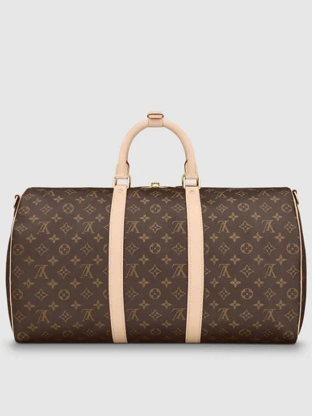 Keepall 50 Bandouliere Duffel Bag Brown - LOUIS VUITTON - BALAAN 4