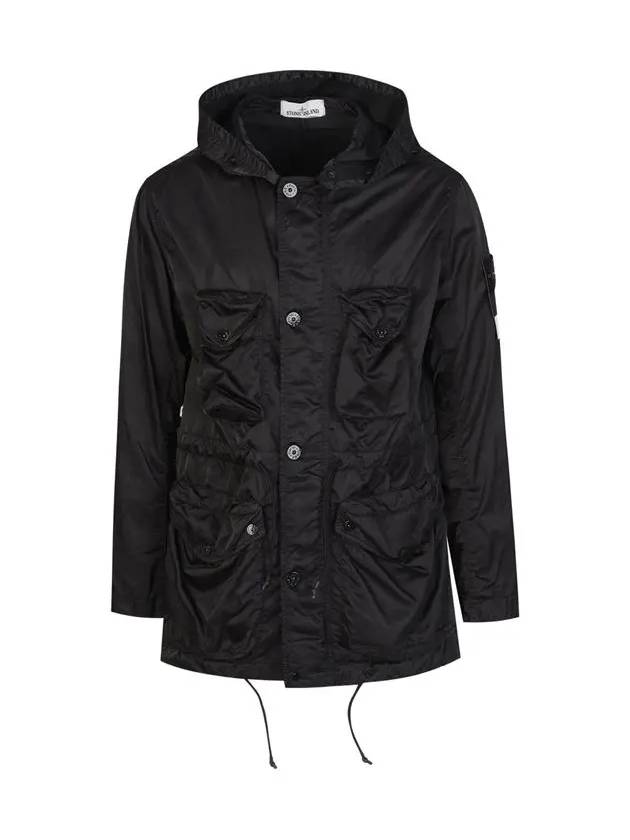 Wappen Patch Nylon Raso TC Hooded Jacket Black - STONE ISLAND - BALAAN 2