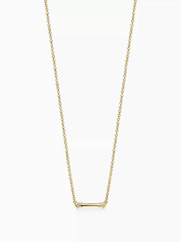 Fleur De Lis Key Bar Pendant Necklace Gold - TIFFANY & CO. - BALAAN 4