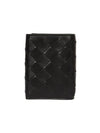 Intrecciato Continental Leather Half Wallet Black - BOTTEGA VENETA - BALAAN 3