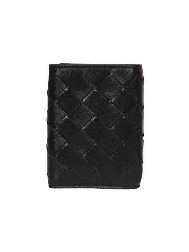 Intrecciato Continental Leather Half Wallet Black - BOTTEGA VENETA - BALAAN 3