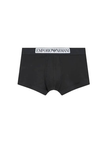 UNDERWEAR Men s Front Logo Banding Cotton Drawn Black 270285 - EMPORIO ARMANI - BALAAN 1