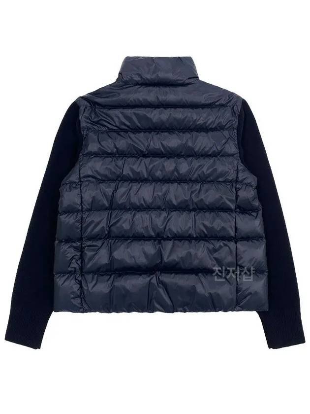 Padded Wool Cardigan Navy Blue - MONCLER - BALAAN 4