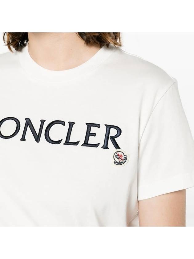 Embossed Logo Women s Cotton Short Sleeve T Shirt 8C00006 829HP - MONCLER - BALAAN 5