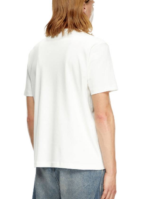 Oval D Patch Short Sleeve T-Shirt White - DIESEL - BALAAN 4