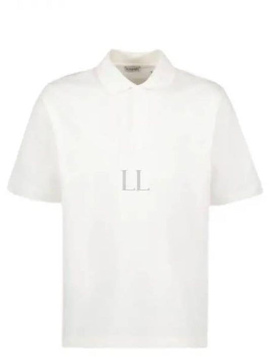 Men's Cotton Polo Shirt White - BURBERRY - BALAAN 2