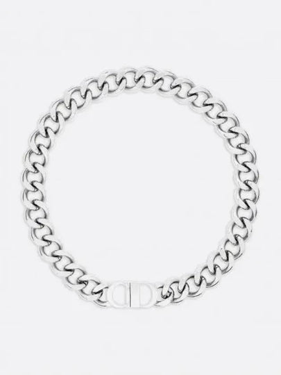 Essentials CD Icon Chain Link Necklace Silver - DIOR - BALAAN 2