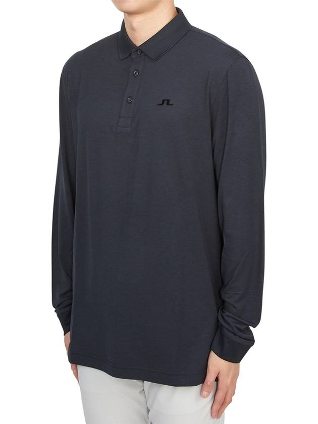 Florian Polo Long Sleeve T-Shirt Black - J.LINDEBERG - BALAAN 3