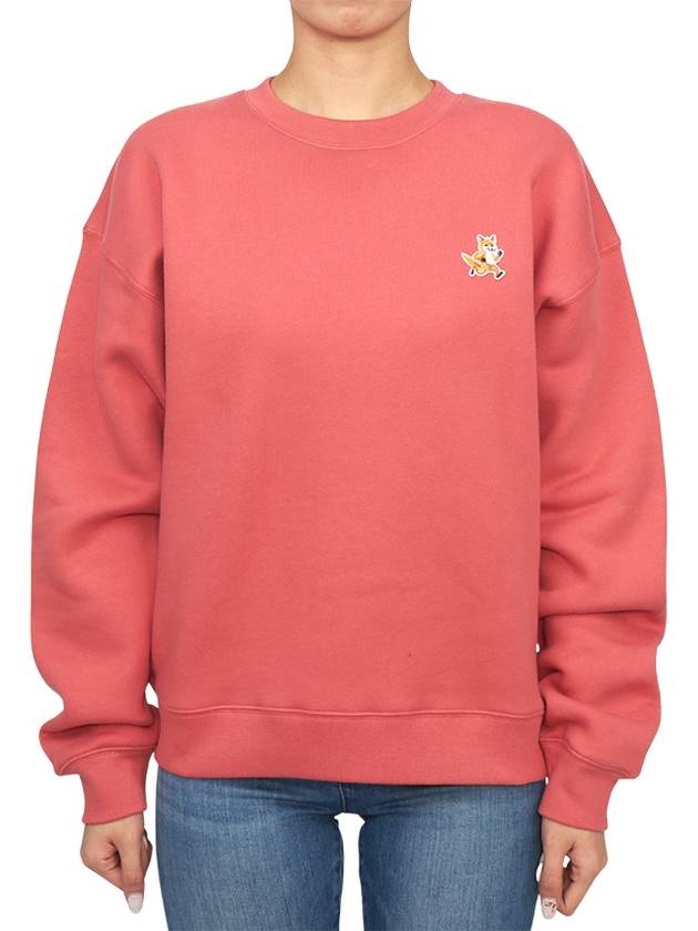 Speedy Fox Patch Comfort Sweatshirt Red Current - MAISON KITSUNE - BALAAN 2