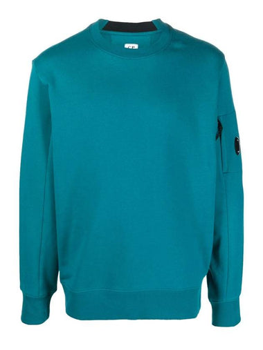 Diagonal Raised Fleece Sweatshirt Blue - CP COMPANY - BALAAN 1