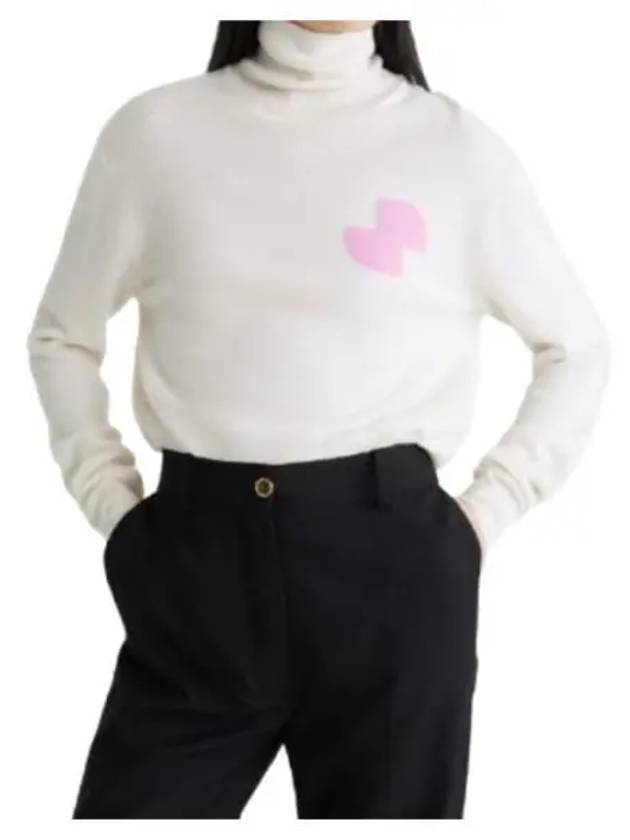 Wool Logo Turtleneck White - PATOU - BALAAN 2