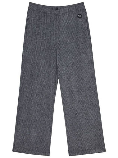 Women's String Ribbed Relaxed Straight Pants Gray - THE GREEN LAB - BALAAN 1