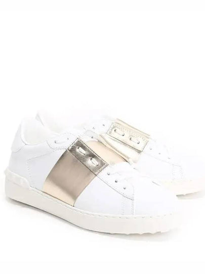 Hidden Strap Low Top Sneakers White Gold - VALENTINO - BALAAN 2