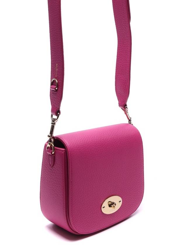 Small Darley Satchel Logo Calfskin Cross Bag Pink - MULBERRY - BALAAN 4