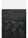 Intrecciato Leather Card Wallet Black - BOTTEGA VENETA - BALAAN 3