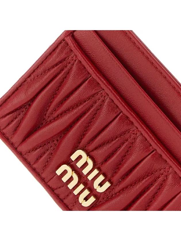 Materasse Nappa Leather Card Wallet Red - MIU MIU - BALAAN 5