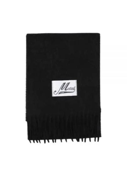 Alpaca Wool Muffler Black - MARNI - BALAAN 2