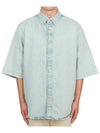 Denim Button Up Long Sleeve Shirt Blue - ACNE STUDIOS - BALAAN 2