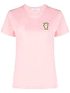 Ice Cream Patch Short Sleeve T-Shirt Pink - MAISON KITSUNE - BALAAN 2