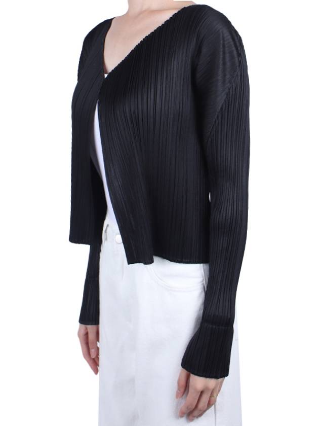 Women s Pleated Please Cardigan Black JO106 15 - ISSEY MIYAKE - BALAAN 3