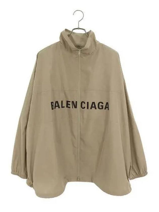 Logo Print Zip-up Jacket Beige - BALENCIAGA - BALAAN 2