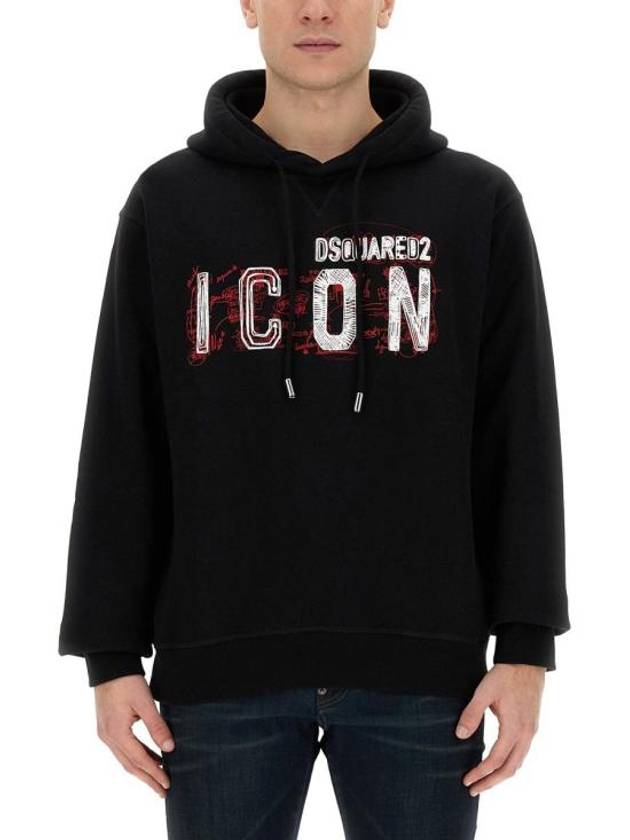 Hooded Sweatshirt S79GU0113 S25516900 BLACK - DSQUARED2 - BALAAN 1