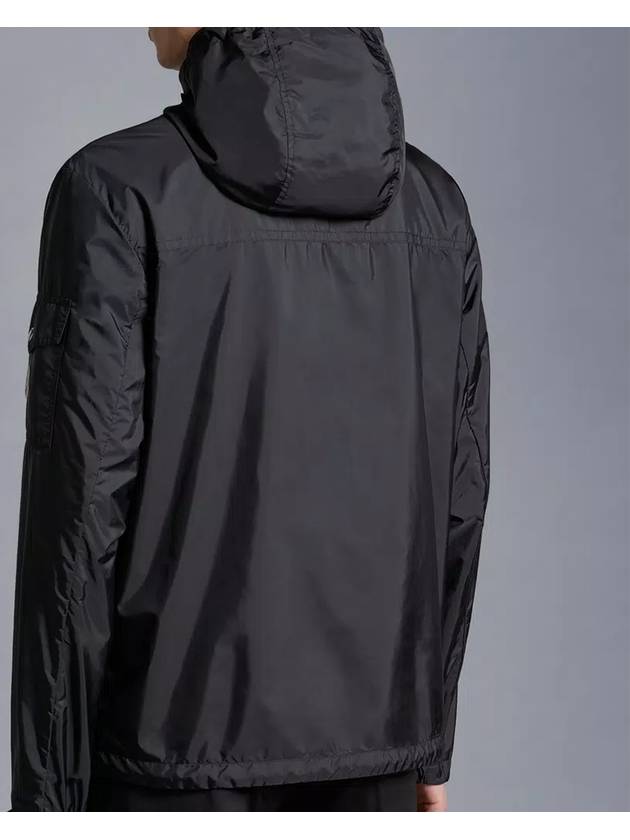 Etiache Rain Hooded Zip Up Black - MONCLER - BALAAN 4