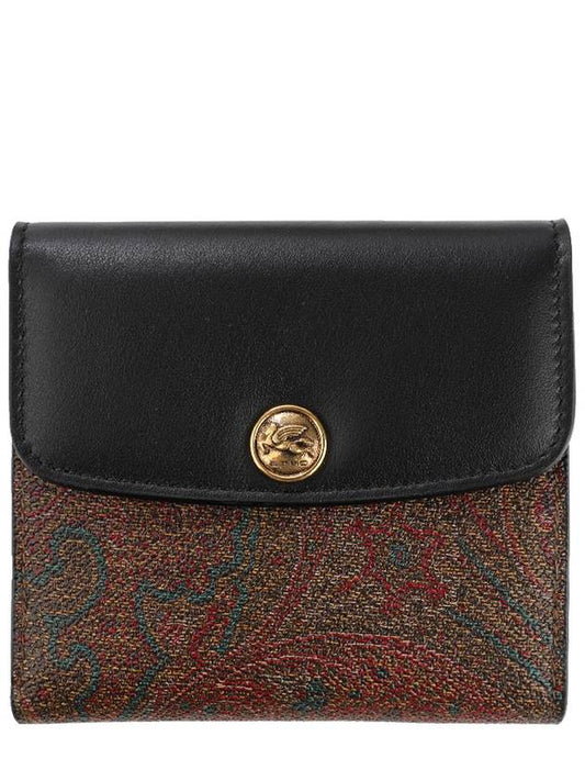 Paisley Print Card Wallet Brown Black - ETRO - BALAAN 2