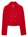 Women's Acciaio Caddy Crop Jacket Red - MAX MARA - BALAAN 2