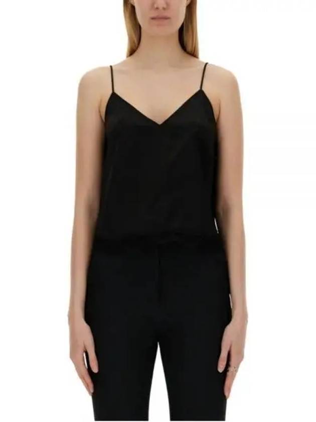 V-Neck Thin Strap Sleeveless Black - ALEXANDER MCQUEEN - BALAAN 2