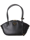 Small Leather Hand Shoulder Bag Black - PRADA - BALAAN 2