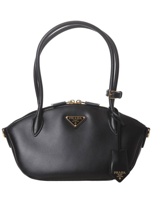 Small Leather Hand Shoulder Bag Black - PRADA - BALAAN 2