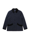 Corduroy Quilting Jumper Jacket Navy - SOLEW - BALAAN 2