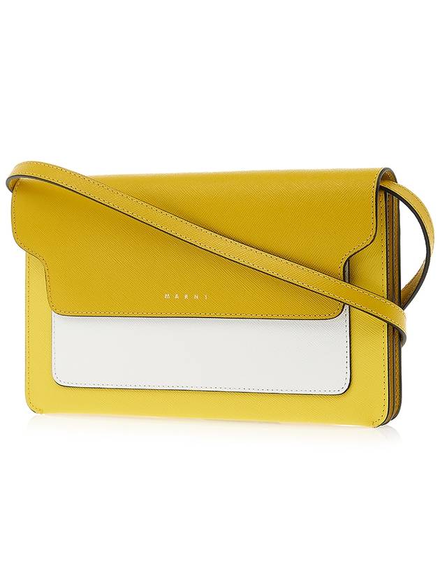 Trunk Saffiano Cross Bag Yellow - MARNI - BALAAN.