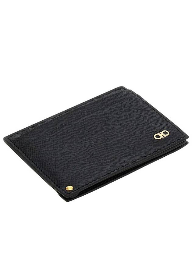 Gancini Card Wallet Black - SALVATORE FERRAGAMO - BALAAN 3