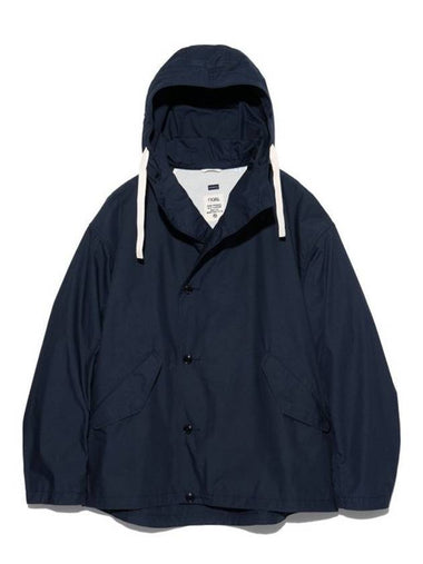 Flap Pocket Button Hooded Jacket Navy - NANAMICA - BALAAN 1