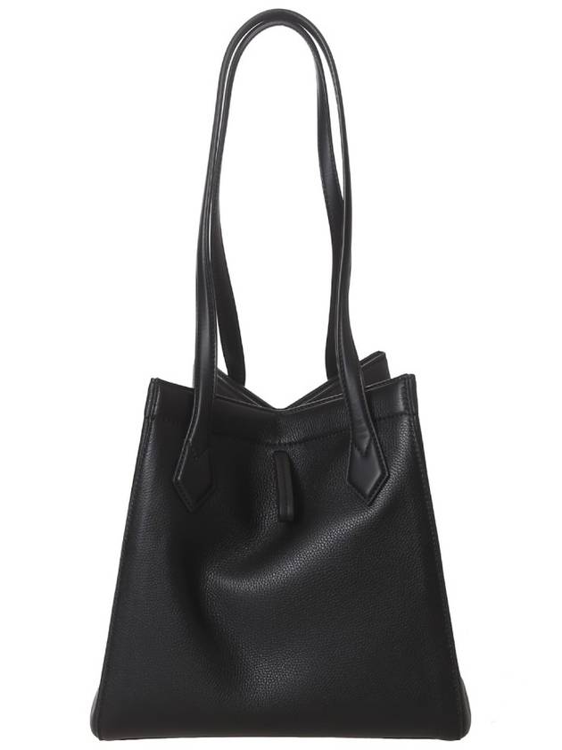 Origami Medium Leather Tote Bag Black - FENDI - BALAAN 5