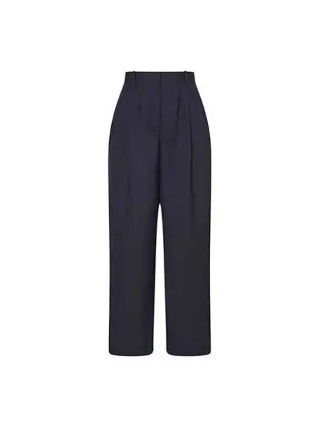 The Row Women s Buffus Tailored Pants Black Beige 6991W2403 - THE ROW - BALAAN 1