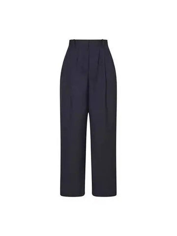 The Row Women s Buffus Tailored Pants Black Beige 6991W2403 - THE ROW - BALAAN 1