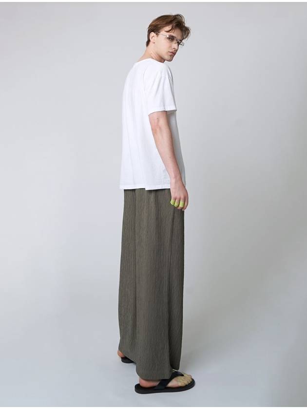 Pleated Wide Pants Khaki - ATHPLATFORM - BALAAN 9