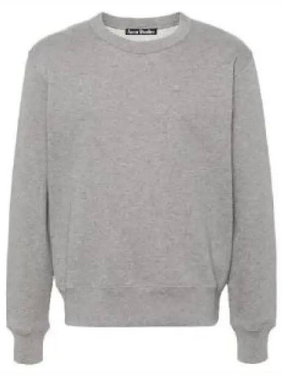 Face Logo Applique Cotton Sweatshirt Grey - ACNE STUDIOS - BALAAN 2